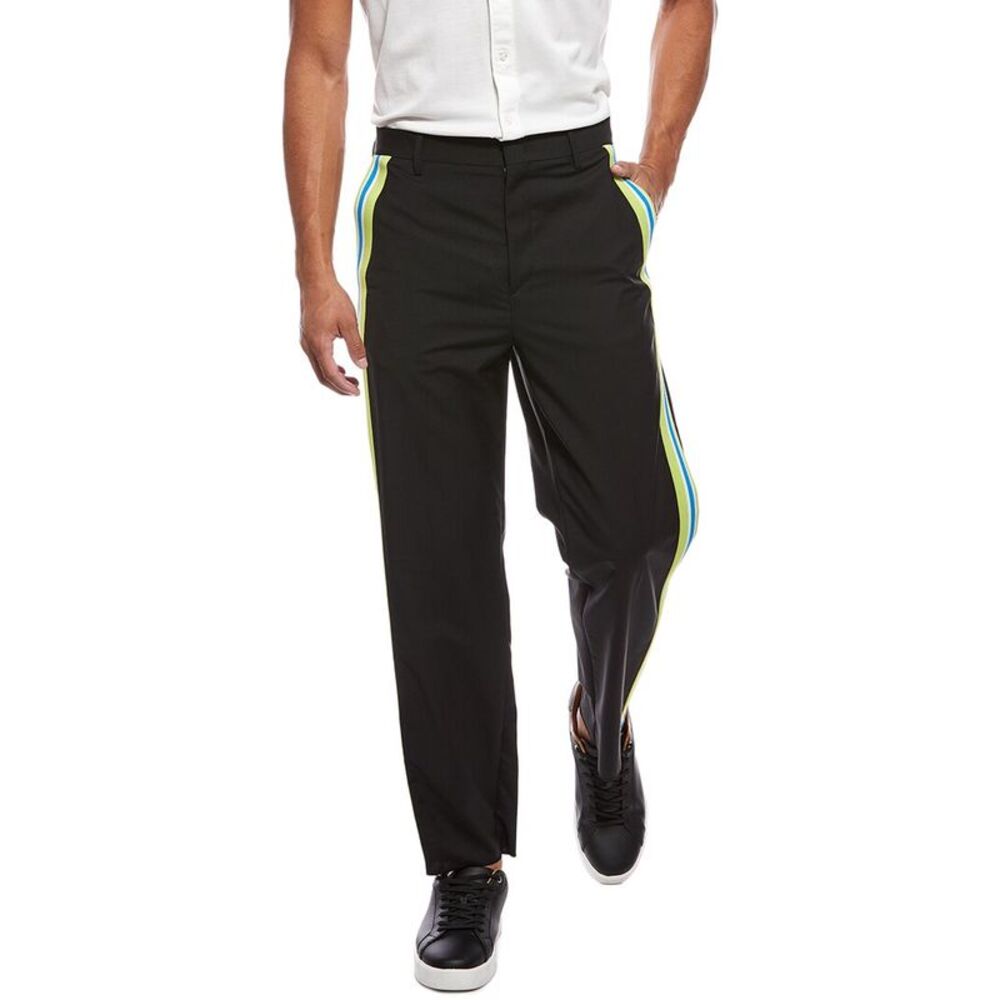 Valentino Mens  Wool & Mohair-Blend Pant, Black